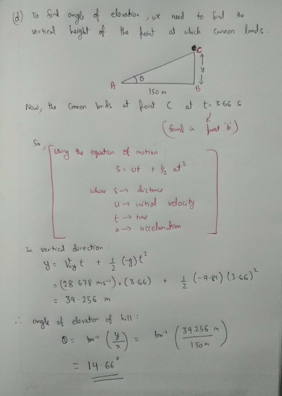 elo vation adto nde vertrel haigh tho oint at usich londs Connon So uveloaity In verhicl direchon (28, 678 n, s-1): (366) (-am) (346) + 2. 39.256 m 150 14. 66