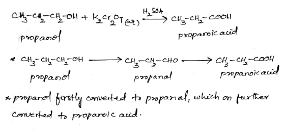 H₂ Son CH₂ - CH₂ - cool CAz chy-CH2-OH + Kcrotcars 2 propanol propanoic acid * cus-CH2-CH, PH > cu,-cu-cHo º c-c4-cap. propan