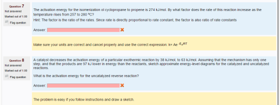 The activation energy for the isomerization of cyc