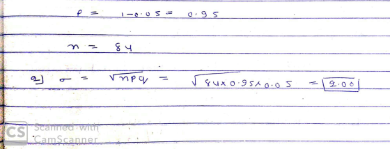 P= I-0:05 = o.95 84 impa rruxo gsxo.o5 2.00 ICS Scammed WITT *CamScanner