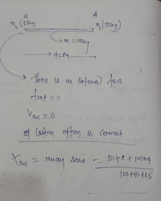 B. m (65kg) 3 m, (soky) Com m=looke Flory > d=8m there is no Externa face fret FO V cul 20 Castion option is comeet Xau - ren