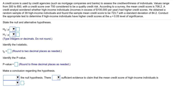 A credit score is used by credit agencies (such as mortgage companies and banks) to assess the creditworthiness of individual