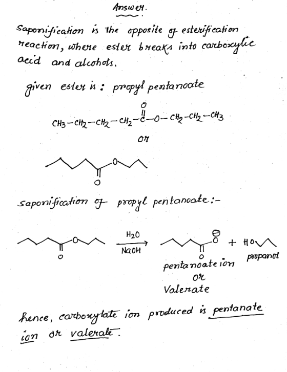 Answer. Saponrification is the opposite of esterification reaction, where ester breaks into carboscylee acid and alcohols. gi