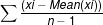 (x?- Meanıxl) n-1