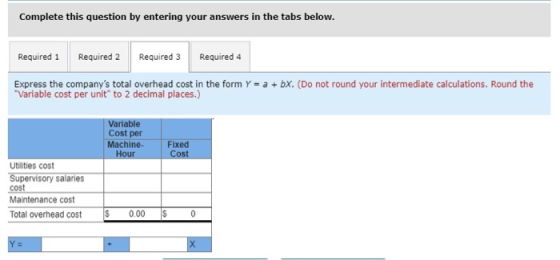 Complete this question by entering your answers in the tabs below. Required 1 Required 2 Required 3 Required 4 Express the co