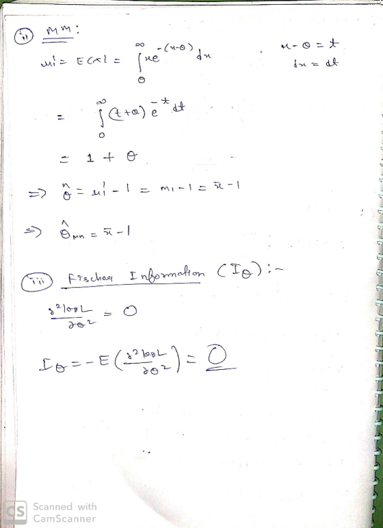 mm: -(-o), M-O - t mi= Ecal = (ne drz it peredeti to e et -1 A li-= min omn 5-1 Fischer Informalton (Ig):- I loob = 0 10=-E (
