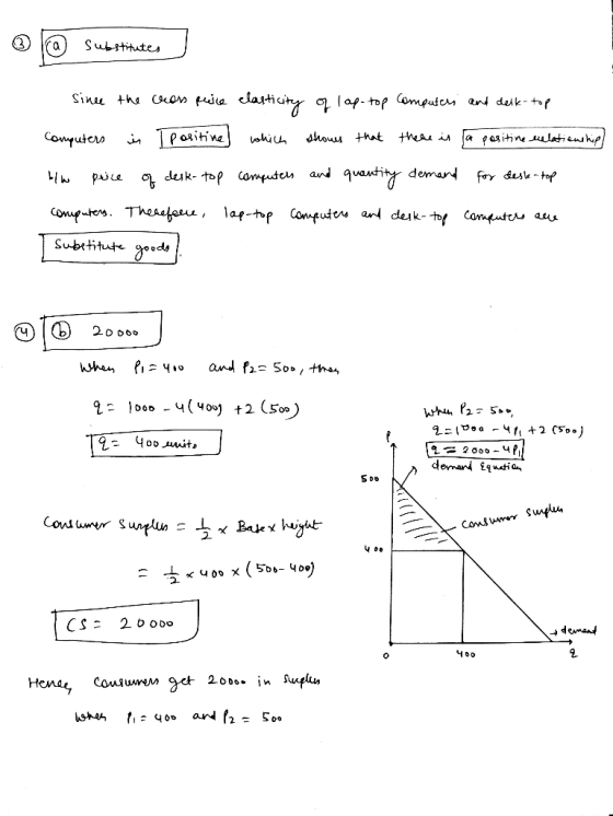 @ Substitutes] substitutes since the cross price elasticity of lap-top computers and dark-top Computers in T positine which s