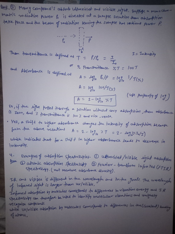 Complaints Text Way arts Ane Many compounds absorb ulfaviolet and visible light, suppose a monochro- matic sadiation power t
