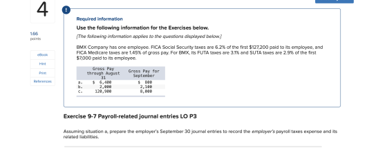 Required information Use the following information for the Exercises below. [The following information applies to the questio