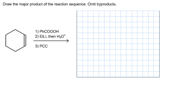 Image for Draw the major product of the reaction sequence. Omit byproducts.