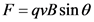 F =qvB sine
