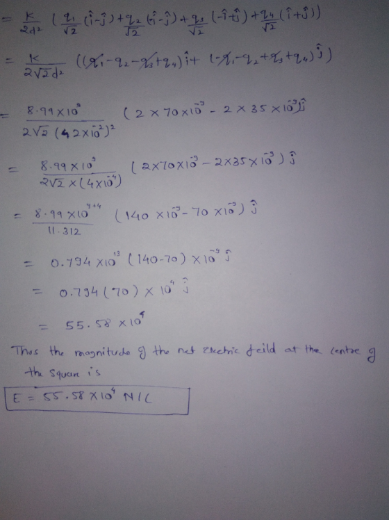 2. 8.11 x 10 2 x 70xlo 8.11 944 8.99 xo tl 312 0,734(70) X 10 」 Thes the mantuathe nes Echic deild at the lentae thi Squan is
