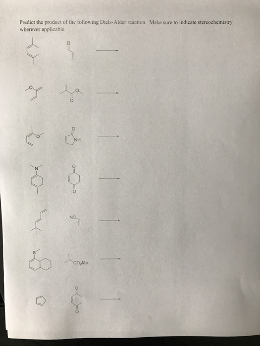 Predict the product of the following Diels-Alder reaction. Make sure to indicate stereochemistry wherever applicable. of X Y
