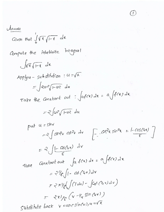 0 rute the inebinite Integia ut u-sinv