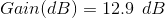 Gain(dB)=12.9\: \: dB
