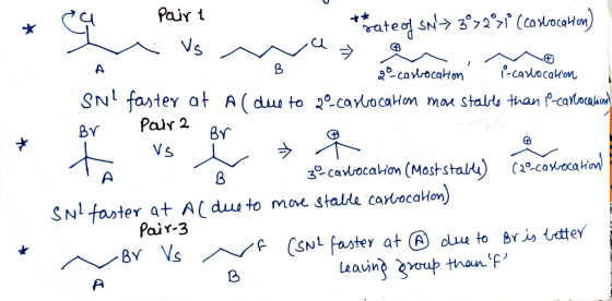 * ca paire toate of sn> 3072° 31° (convocation) - Vs waar -carlocation - i-caslocation SN! faster at Al due to do carlocatio