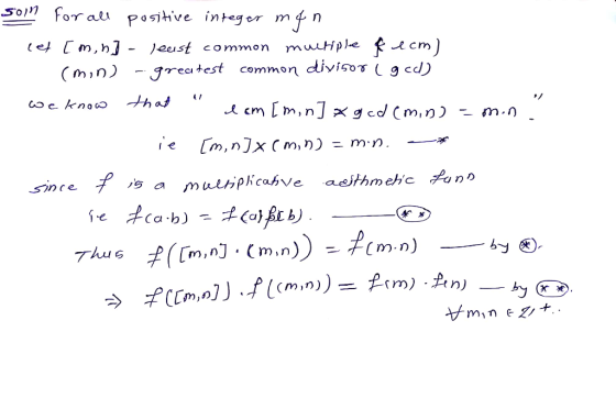son for all positive integer min let [min] - least common multiple & ecm) (min) - greatest common divisor (ged) we know that