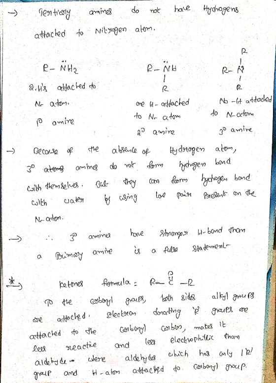 » have Hydrogens Tertiary attached amines Nitrogen do not atem. to R- Nida 1 R-NH . RN @chs attached to R No atomi me to att