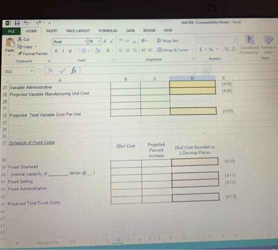 SM2594 (Compatibility Mode] - Excel DATA REVIEW VIEW 2 XB5- FILE HOME INSERT PAGE LAYOUT FORMULAS A X Cut Arial :10A A Еe Cop