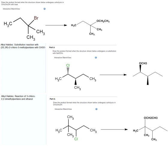 Draw the product formed when the structure shown below undergoes sovolysis in CHaCH2OH with heat Interactive MarvinView Br OC