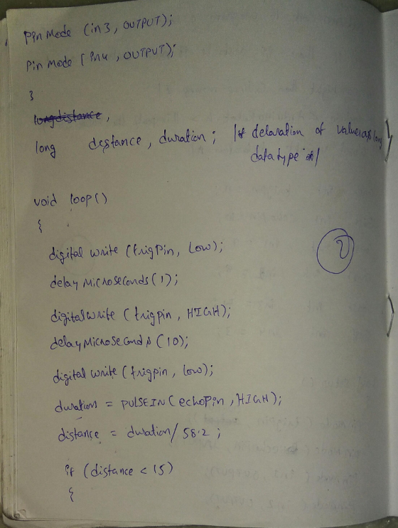Pin Made Cins, ouTpoT); Pin Modo f ne, OUTPUT) void loop( Pf (dista nce I5)
