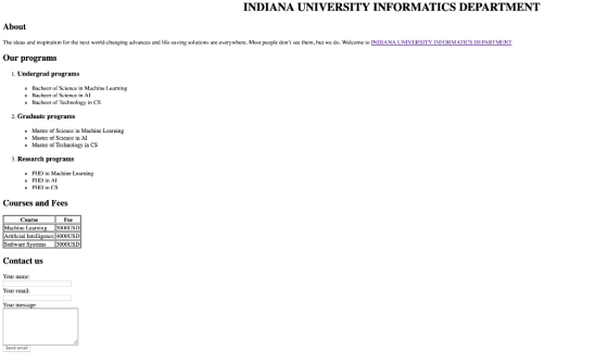 INDIANA UNIVERSITY INFORMATICS DEPARTMENT About The ideas and inspiration for the mext workd-changing advances and life-savin