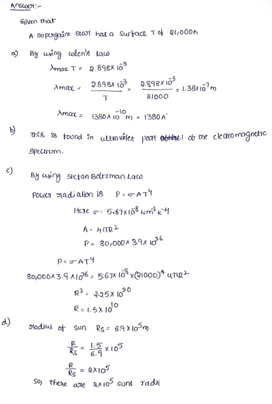 Given that : 1.38x 101m a)000 -to mal: 1380λ lom 1380 A. toond in ultravilet part ebhel ob the ce cle CErO Specrum. By uxryg stetan Botrz man Laco A- HTR2 20 R: マ·25x10 to d) Rs 6. Rs