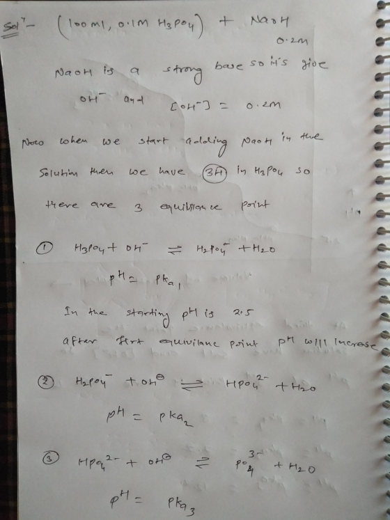 sol - (100 m1, o im Hapon) + Nach 0.2m bare so its give Naoh is a strong oH and Tour] = 0.2m. Noco when we start adding paoh