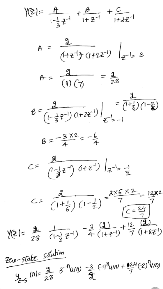 We a de Gree) Less he do - cryonzel, this 같 - 382 | - - cret) NL | c (0) - | Mel ( ) 2 아는 Sun) Comot(ary Zero-state solution