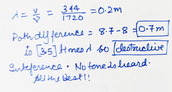 is B = 34240 =0.2m Poth difference = 8.7-8 80.7m is [25] timesd so Idestructive Indeference. No teneas heard All the best!!