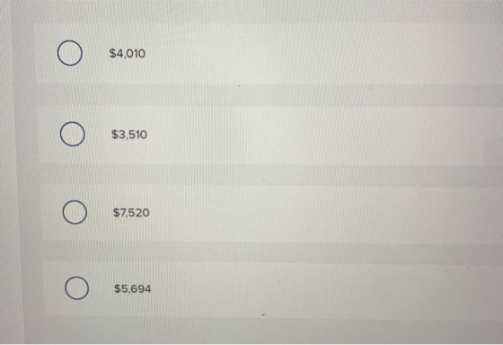 Ο O S4010 $4,010 Ο Ο 53,510 $3,510 Ο $7520 Ο $5,694