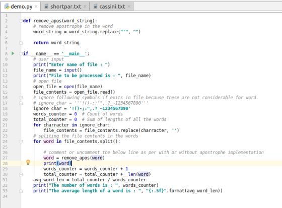demo.py shortpar.txt cassini.txt 1 2 3 4 5 6 7 8 if 9 10 11 12 13 14 15 16 17 18 19 20 21 22 23 24 25 26 27 28 29 30 31 32 33