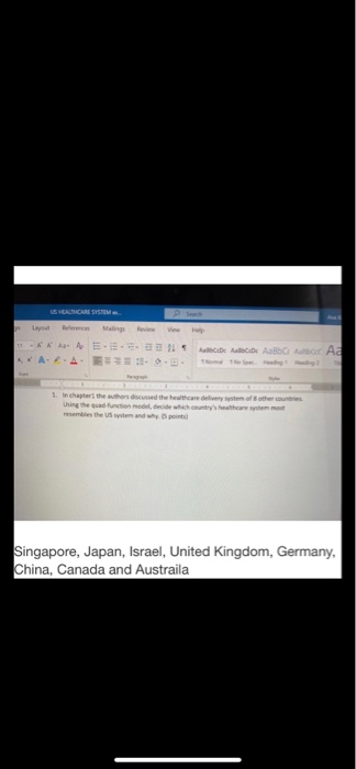 * ADDA 1 in chapter the authorised the healthcare Unghu decide which counter the US and why Singapore, Japan, Israel, United