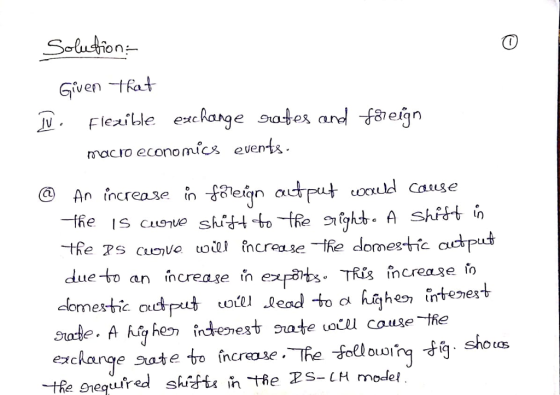 Given tfat 8ietqr macroeconomics, event @ An increase in ^8eiqn a coud Calge due to an crease in exf8 ts. TRİS n LOL esckange sate to increase. The folwig. shows OU0I