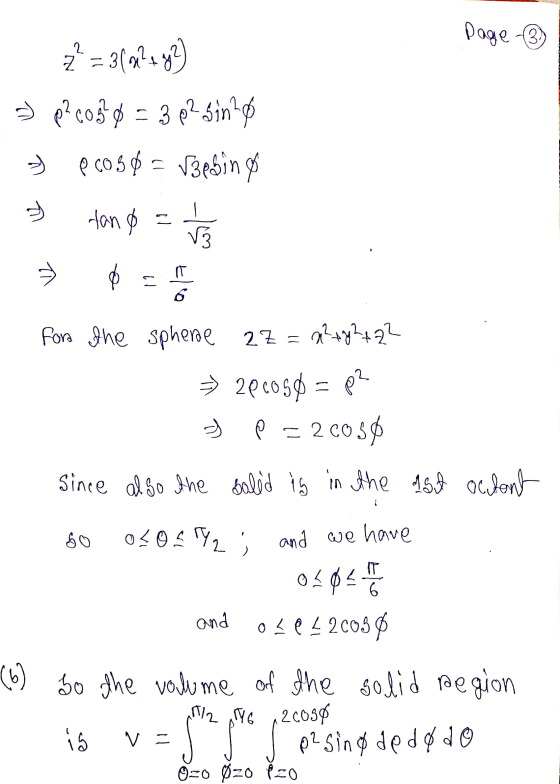 Page - z? = 3(32+y3] > p? (038 = 3 p2sin 26 ecoso=f3ebin & ก tan 8 = 1/2 ņ 11 드 6 for the sphene 2z = n²+72+22 286058 = p? &
