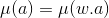 μία) = μ(ma)
