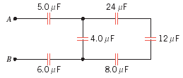 A 5.0 uF 6.0 F u 24 uF 4.0 F 8.0 u F 12 uF