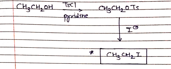 CH2CH2OH -CH2CH2OTs pyridine CH₃ CH₂ I