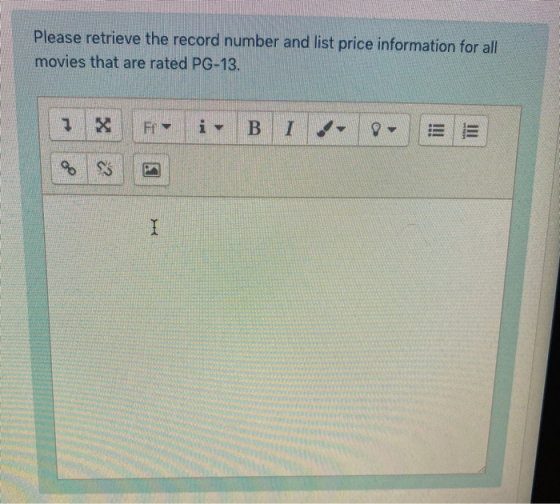 Please retrieve the record number and list price information for all movies that are rated PG-13. 1 x R i- B i D = =