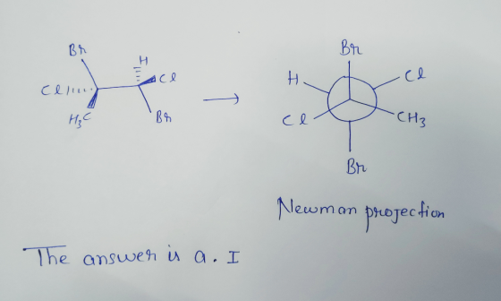 -Ace Celiu H₂C ce & CH₂ Newman projection The answer is a. I