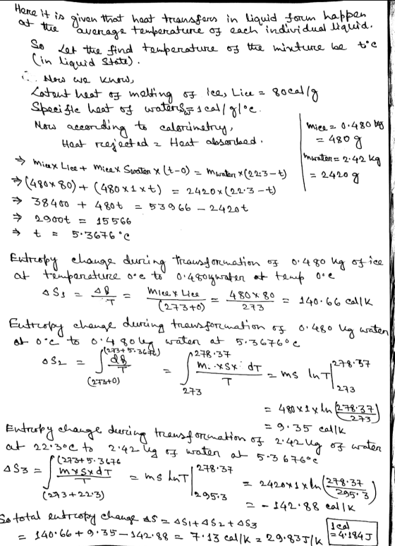 Here it is at the given to are is given that heat transferes in liquid forum happen ue average temperature of each individual