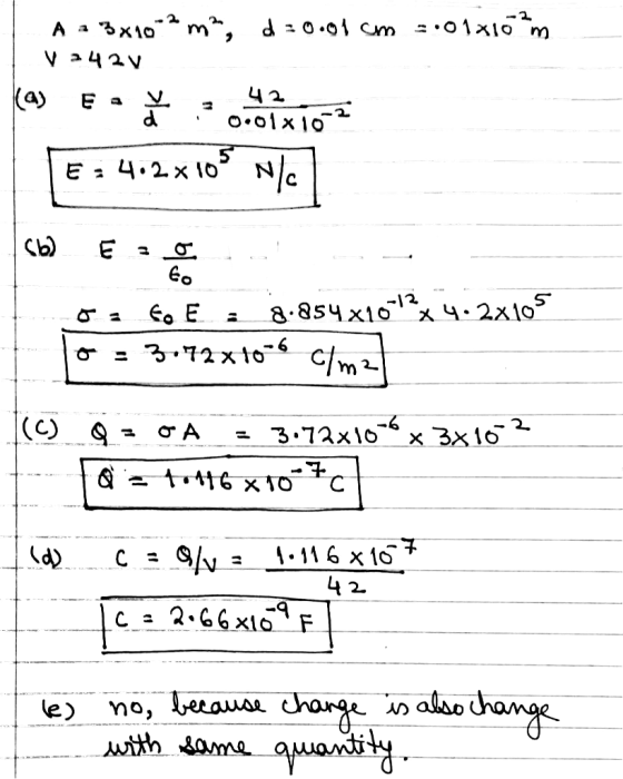 d. O.o1x0 E 4.2x10 N = 3,72 x 10-9 C/m 2.