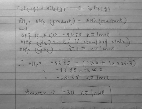 H,6 pre laut)- Aradtank) arad AHfe (CH 395 KT Imot state ( जव 236.7 KTmol AHY2 3.15 -3-85-226- -210.55 2 311 KT mel Answer )
