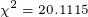 \tiny \chi^2=20.1115