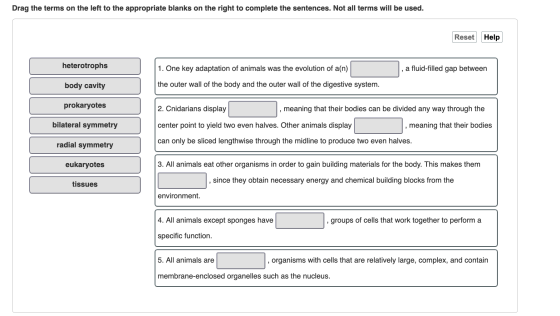 Drag the terms on the left to the appropriate blanks on the right to complete the sentences. Not all terms will be used. Rese