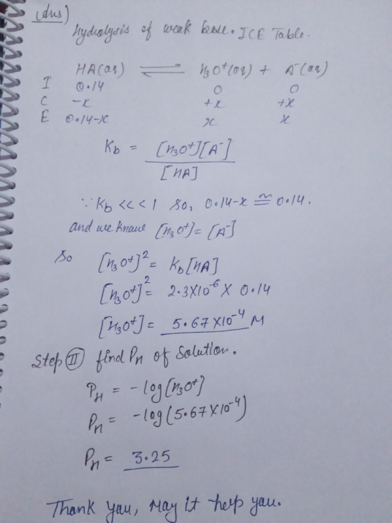 Hydrolysis of weak base. ICE Table. HA(aq) H3 04209) + Á (aa) χ 6. - ΟΛΑΔΔΔΔΔΔΑΛΛΛΛΛΛΛΛΛΛΛΛΟΙ κ Ko - [[Α [ΓΜΑ] ΚΑ << < / So,