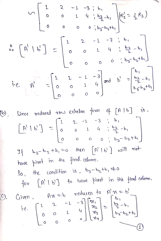 T1 2 -1 -3 ; b. 7 o o 14 ; bz_bi (R2 = £12) n La oo Alb] = 10 0 1 4 : b2-6 | o : bg-batby) 6 lb le À lo o 0 1 and 1 419 ho b