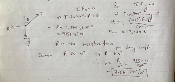 & <fx=0 & Eryzo = Tsinun - R=0 A - Tassuno – ngo DI (967) (9. R = 13,174 sinuyo Cosuno - 9151.45N a = 13,174 N Ris the resist