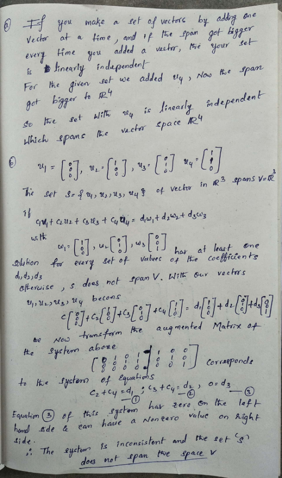 ? you make a fet of vectors by addngane Veder at e Hime and f e poin et m e ?s hneqyly.nddfendent For the ien adled y e pan ot bigger f R1 3 Wi har at leas One blahon for eary et of vale ot he New tyomL?rmhe augmented Matnx 04. fte Suserm abone haned Ade a ean hae a en tero vaue on Aiab ide , The ?yetun ?s inconsistent and the ?etes, dos not fpan Pre spare v