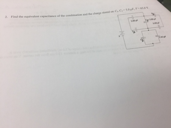 Find the equivalent capacitance of the combination